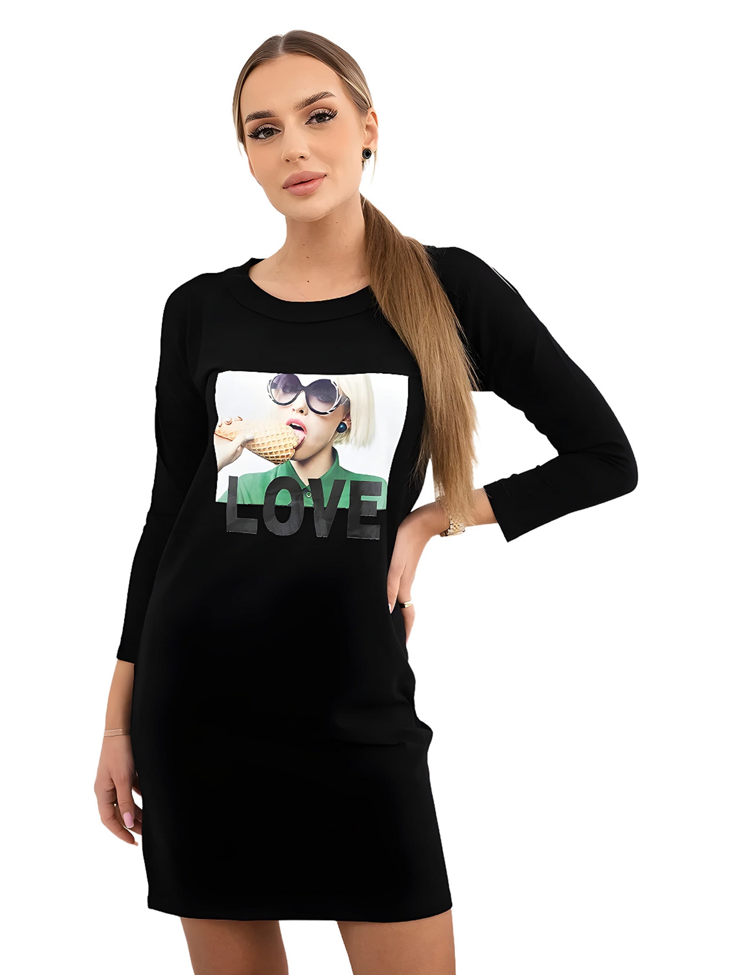 Lumera Jurk in Zwart: voorkant