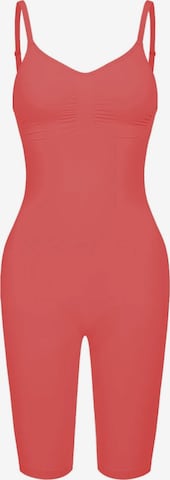cfab (formerly creamy fabrics) - Body moldeador 'Bodysuit Sculpting Shapewear mit Shorts' en naranja: frente