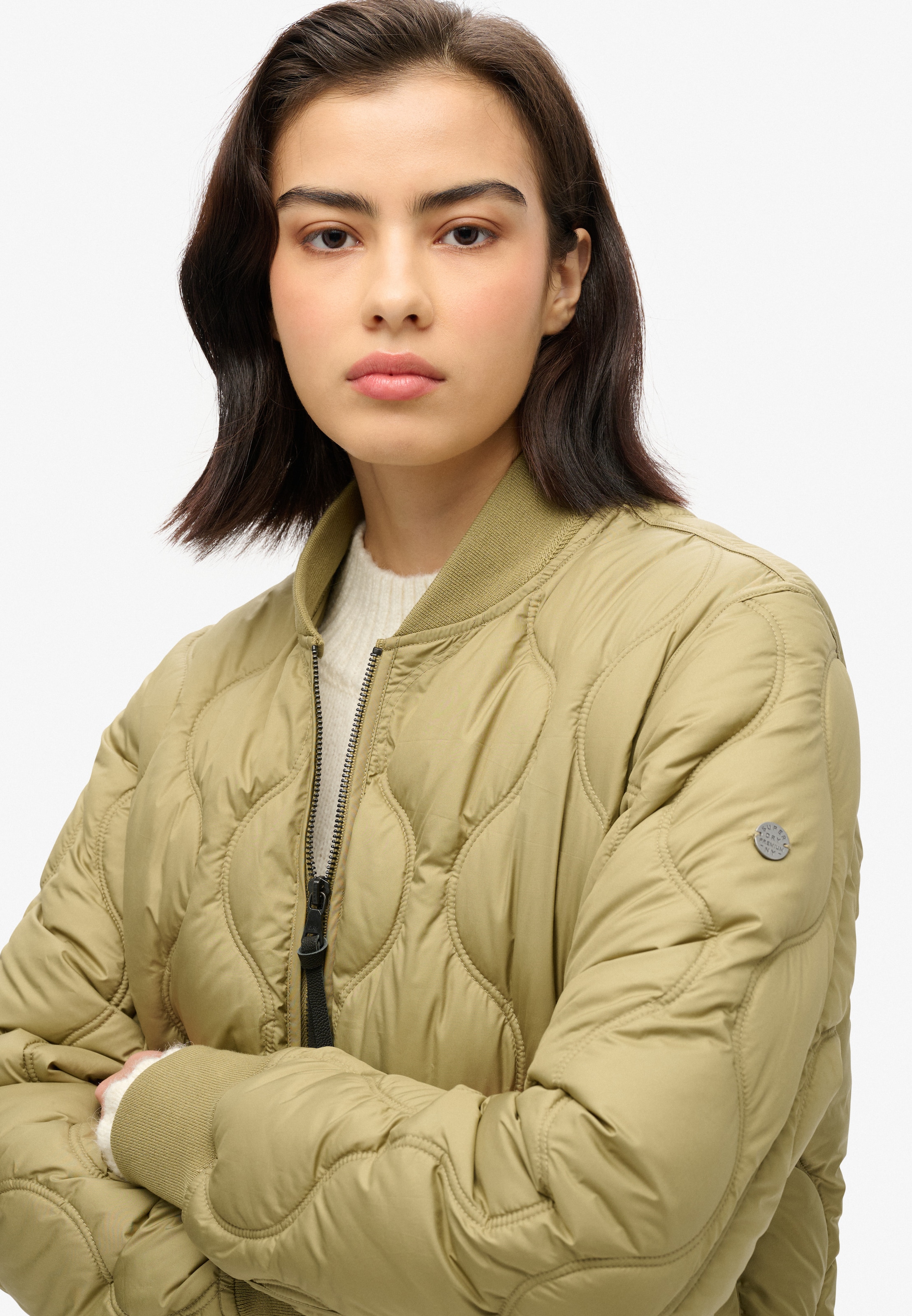 Manteau mi-saison Superdry en vert