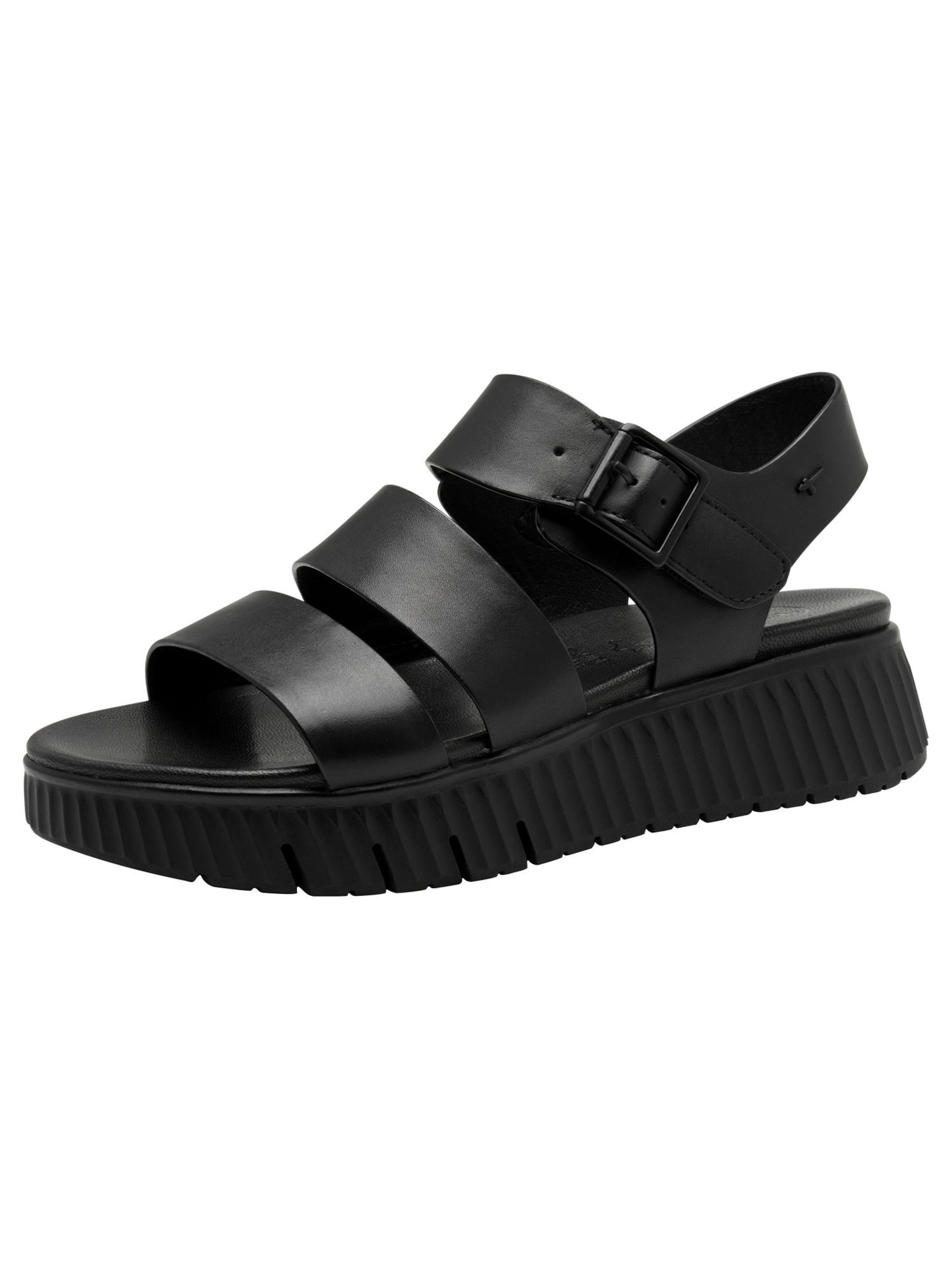 Sandales 'Comfort' Tamaris en noir : devant