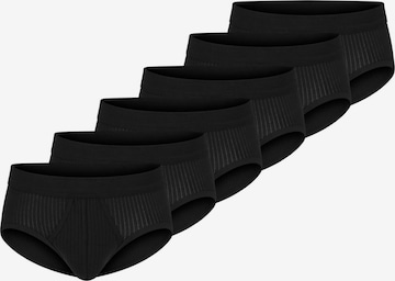 SCHIESSER Slip 'Cotton Essentials Authentic' in Schwarz: Vorderseite