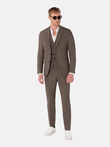 BENVENUTO Slimfit Bügelfaltenhose 'IAGO' in Braun