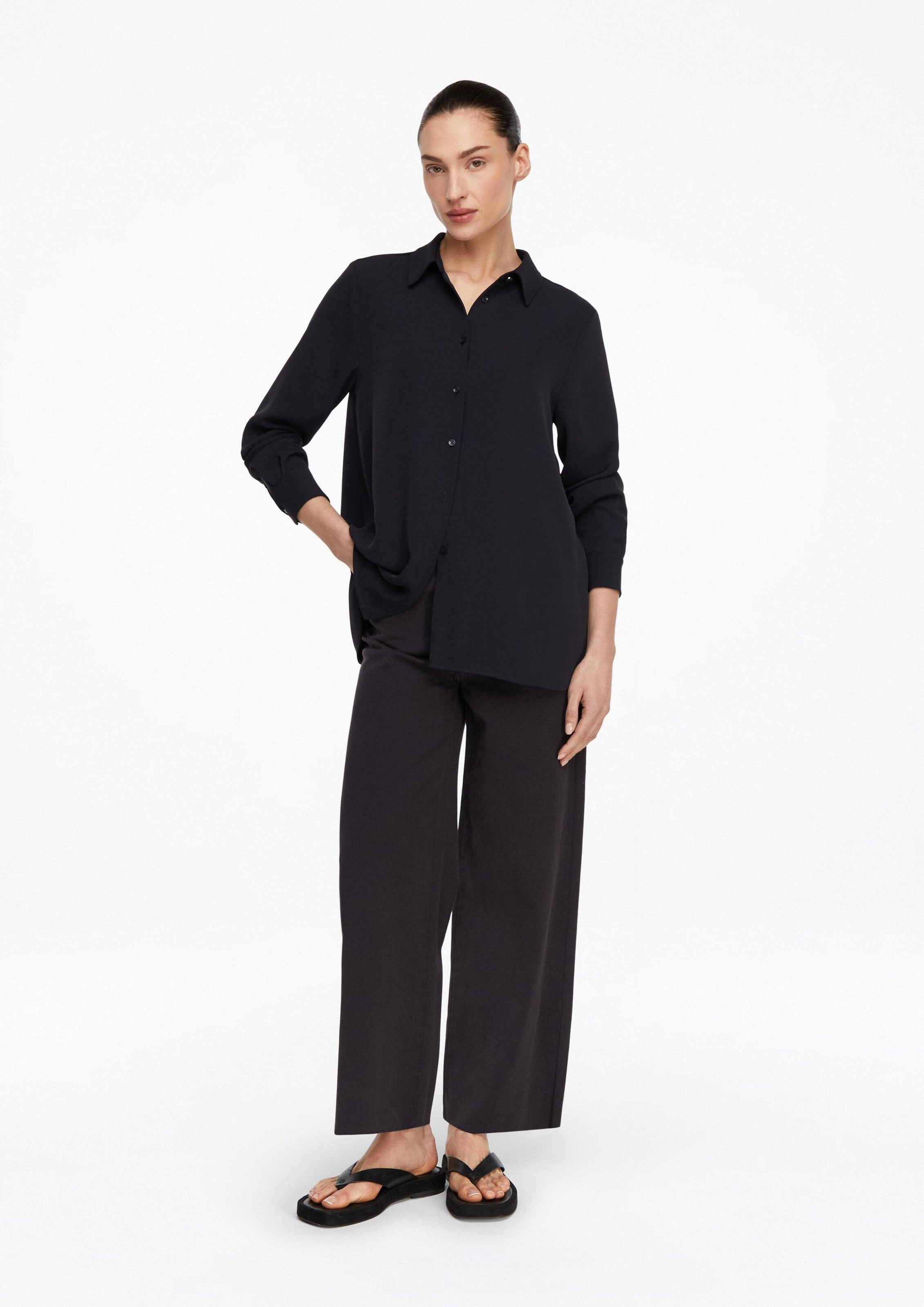 COMMA Blouse in Blauw: voorkant