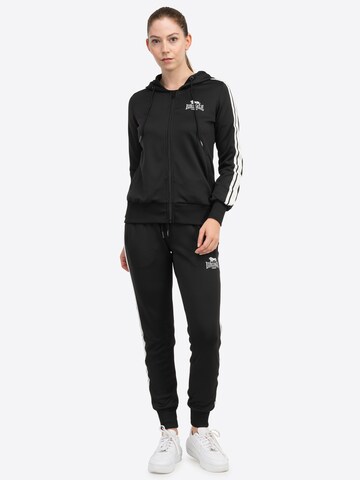 LONSDALE Joggingpak in Zwart: voorkant