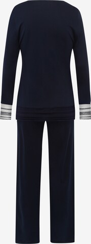 Hanro Pyjama 'Sina' in Blau