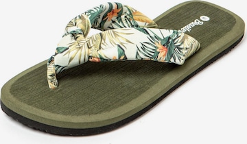 Brasileras - Zapatos para playa y agua 'Hibiscus Nudo' en verde: frente