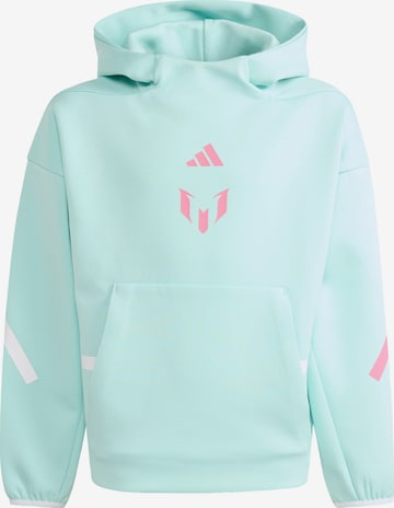 ADIDAS PERFORMANCE Sportief sweatshirt 'Messi ZNE' in Blauw: voorkant