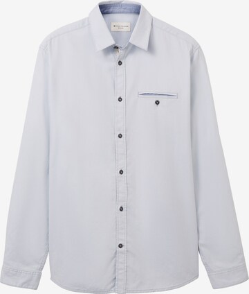 Coupe regular Chemise TOM TAILOR en bleu : devant