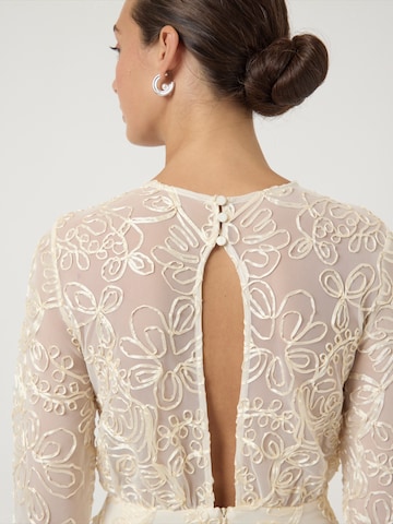 YASVečernja haljina 'YASFLORINA' - bež boja