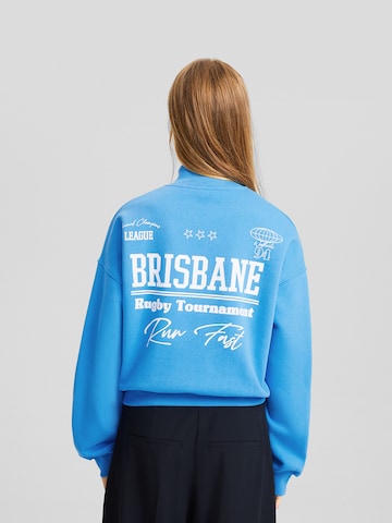 Sweat-shirt Bershka en bleu