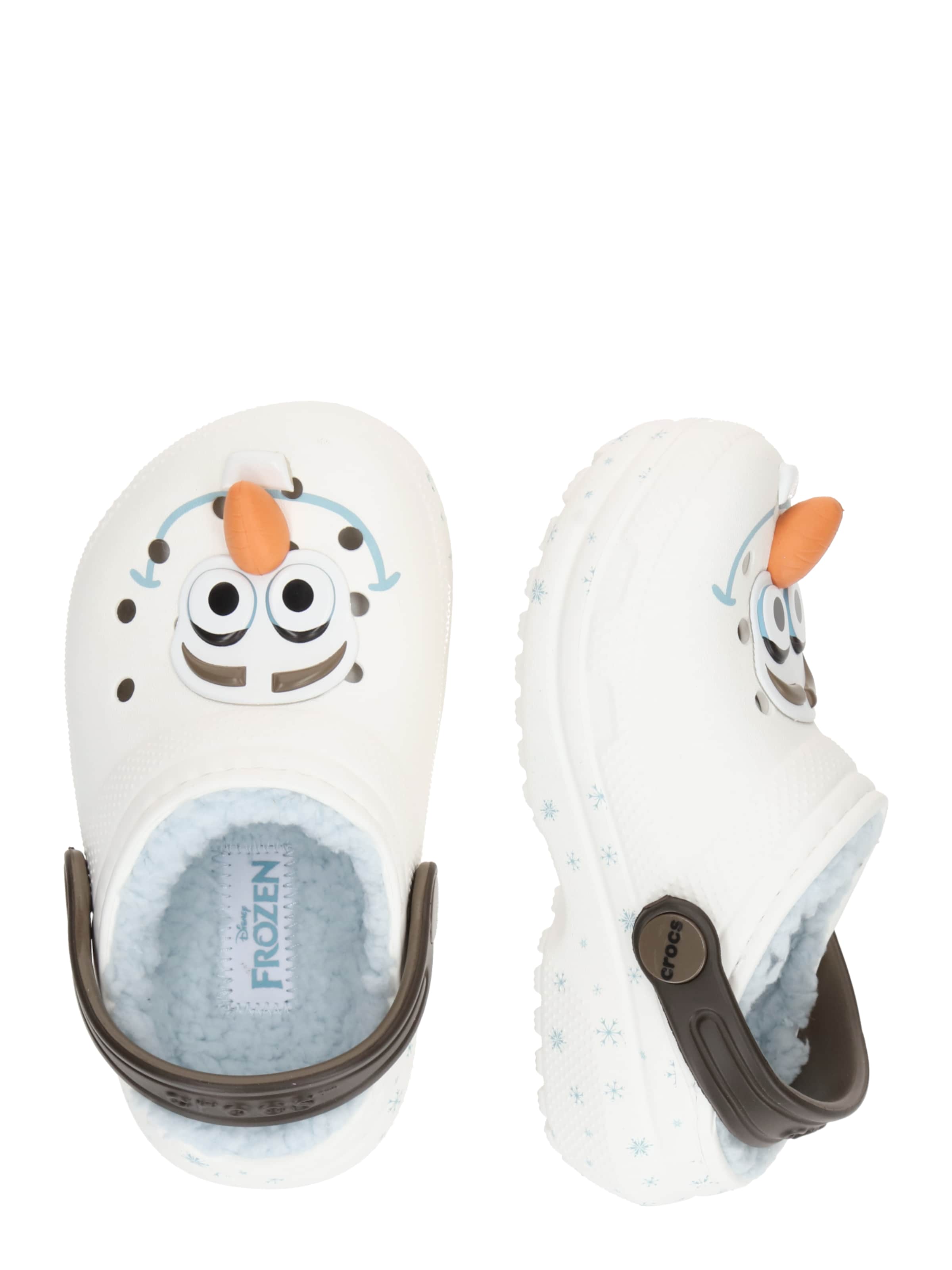 Pantofi deschiși 'Frozen Olaf Classic' de la Crocs pe alb