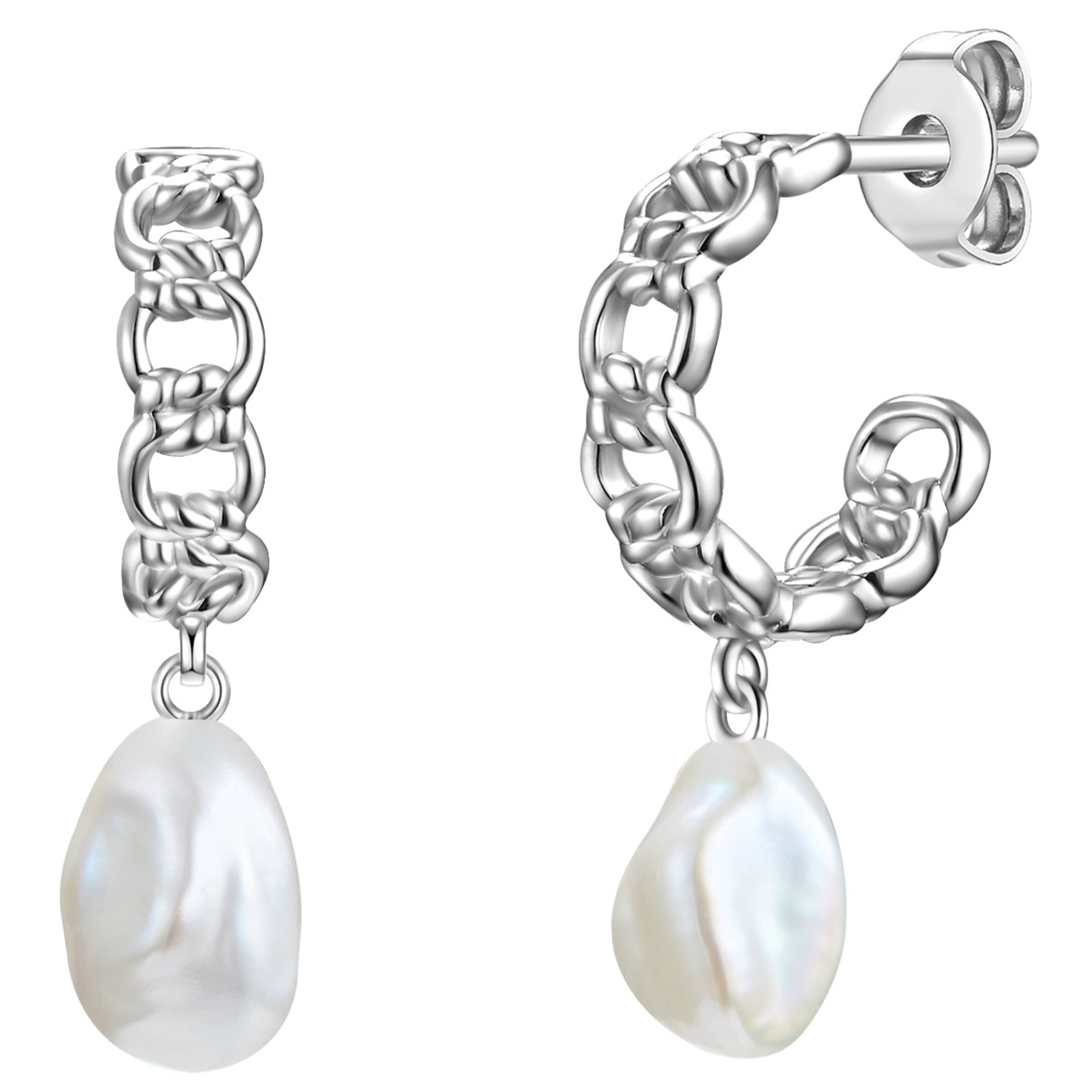 Boucles d'oreilles Glanzstücke München en argent : devant