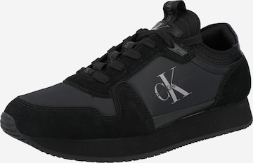 Calvin Klein Jeans حذاء رياضي بلا رقبة بلون أسود: الأمام