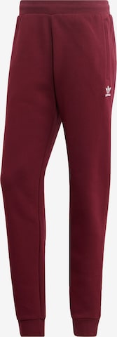 ADIDAS ORIGINALS Tapered Trousers 'Trefoil Essentials' in Red: front