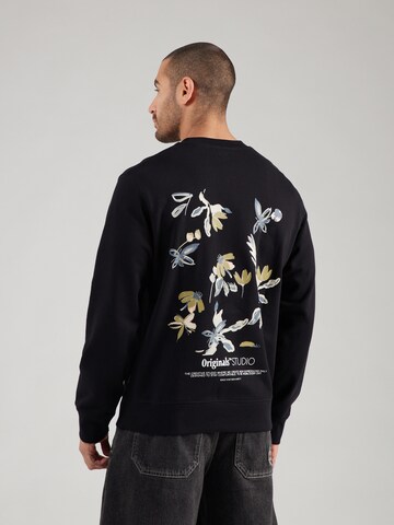 JACK & JONES Суичър в черно: отпред
