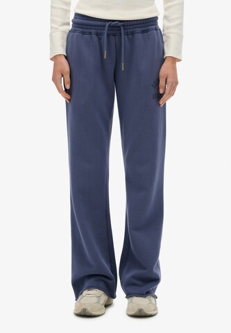 Superdry Regular Broek in Blauw: voorkant