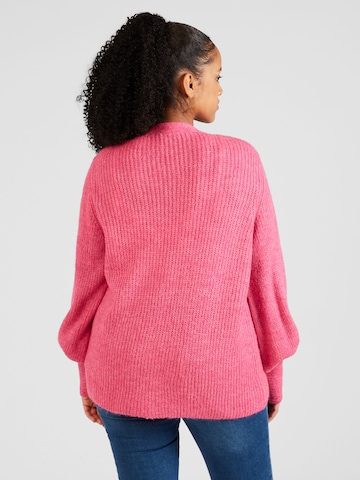 ONLY Carmakoma Knit Cardigan 'CLARE' in Pink