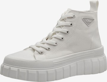 s.Oliver Sneakers hoog in Wit: voorkant