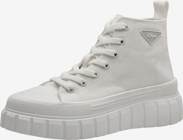 s.Oliver High-Top Sneakers in White: front