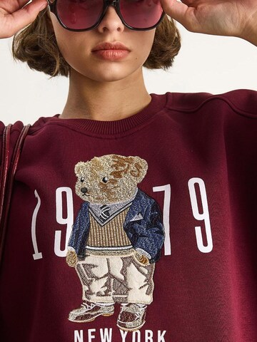 Sweat-shirt Bianco Lucci en rouge