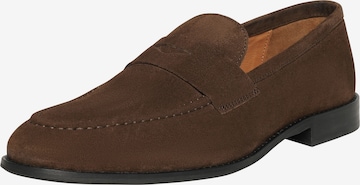 Henry Stevens Classic Flats 'Wallace PL' in Brown: front