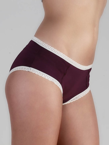 Albero Natur Slip 'Damen Bio-Baumwoll Hipster mit Spitze'‌‌‌‌‌‌‌‌‌‌ in Lila: Vorderseite