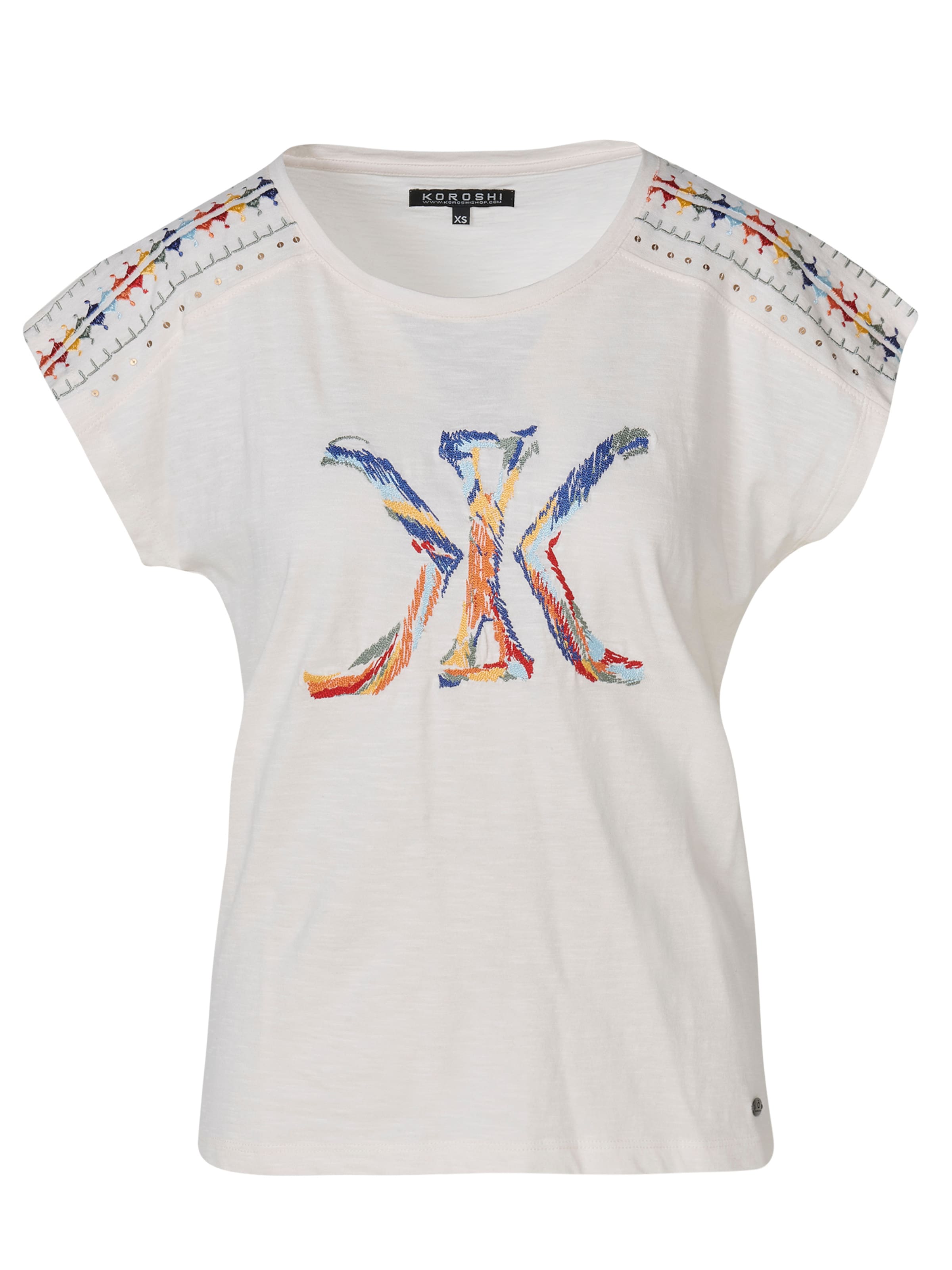 KOROSHI Μπλουζάκι σε λευκό: μπροστά