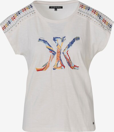 KOROSHI T-Shirt in L in enzian / hellblau / orange / weiß, Produktansicht