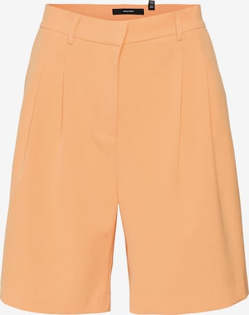 VERO MODA Loose fit Pleat-front trousers 'TROIAN' in Orange: front