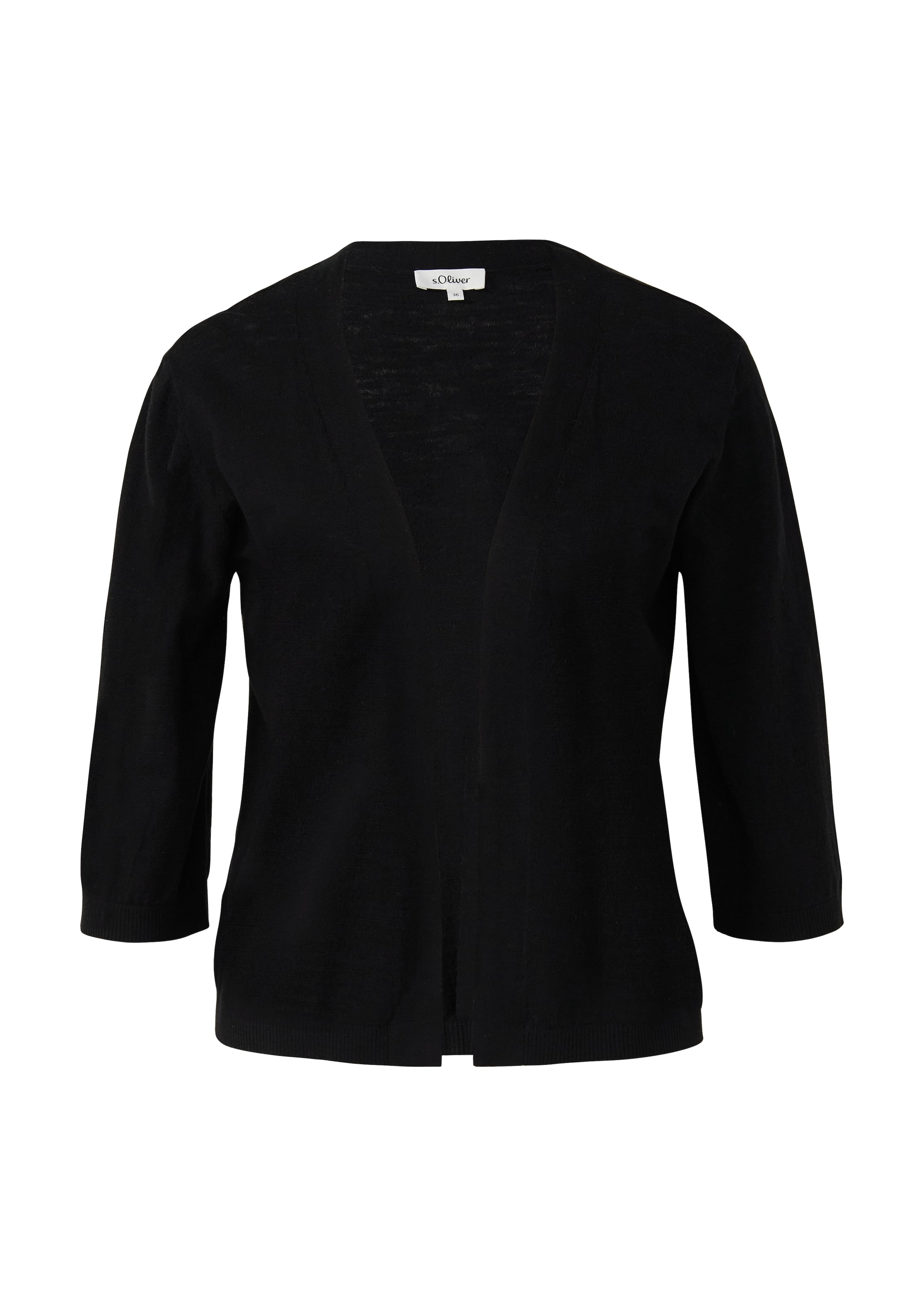 s.Oliver Strickjacke in Schwarz: Vorderseite