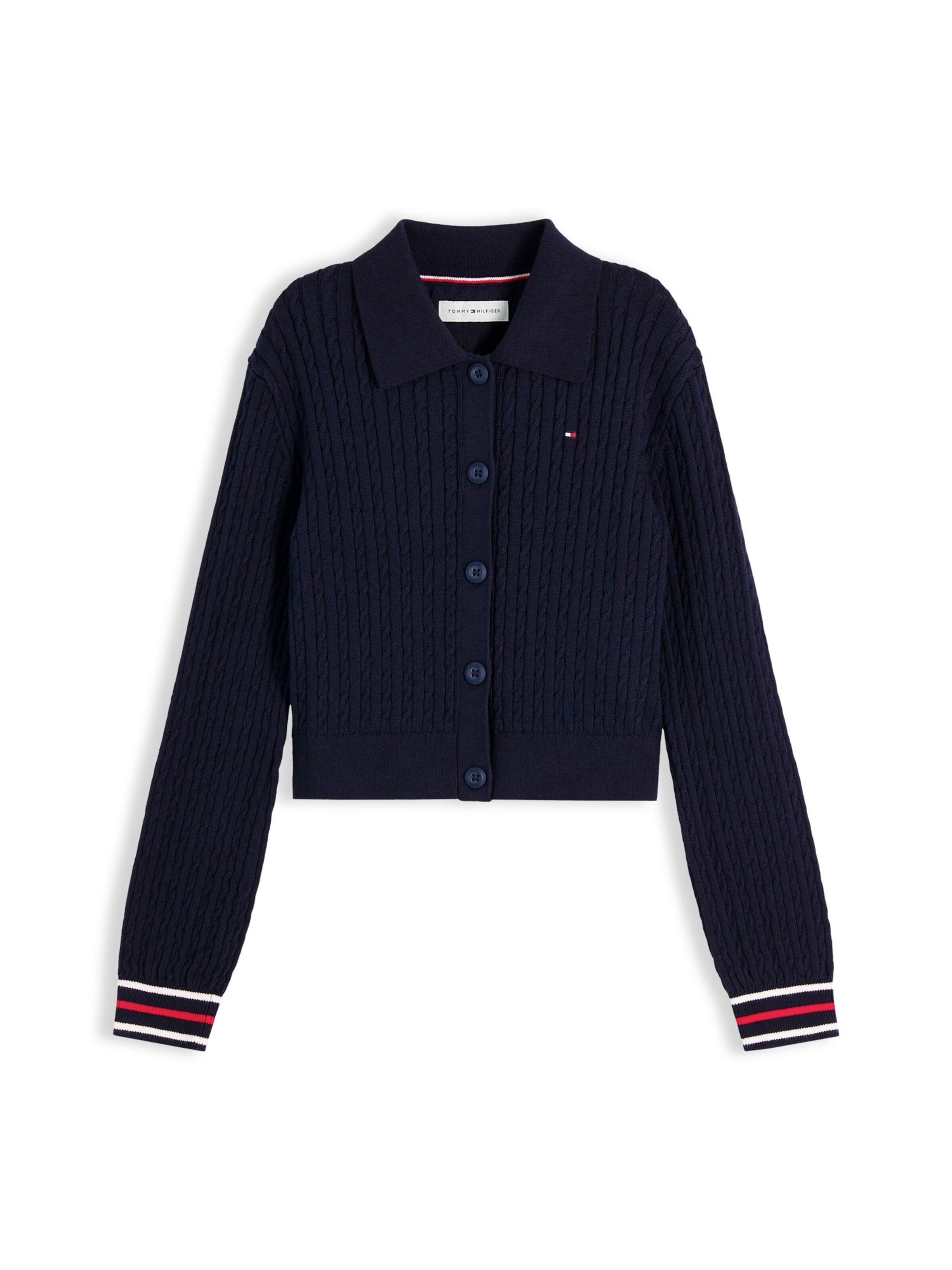 TOMMY HILFIGER Πλεκτή ζακέτα σε μπλε: μπροστά