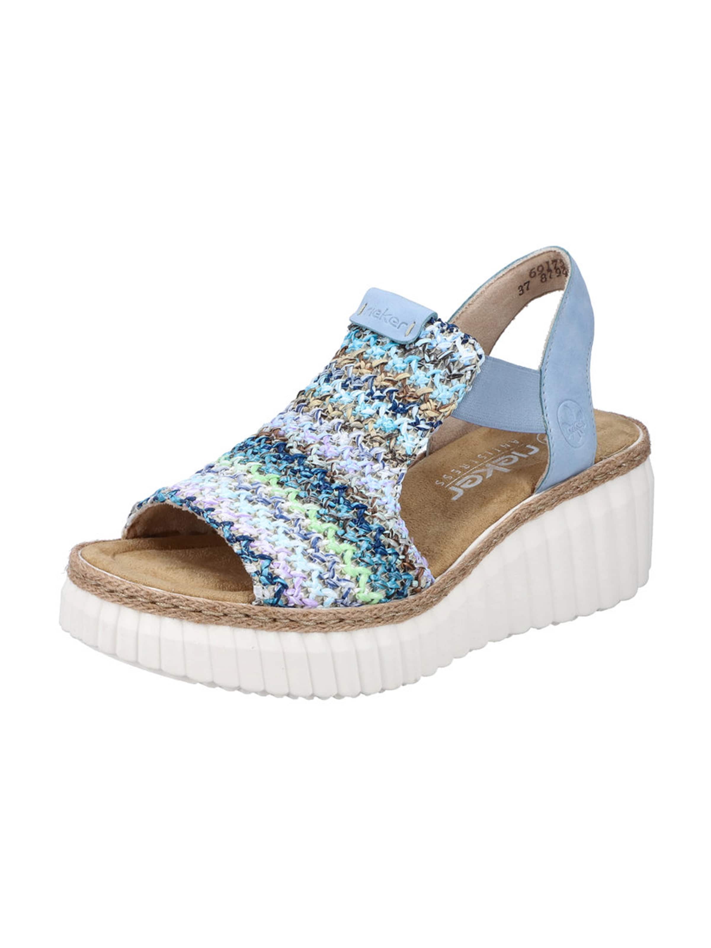 Sandales Rieker en bleu : devant