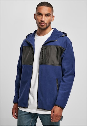Urban Classics Fleece Jacket in Blue: front
