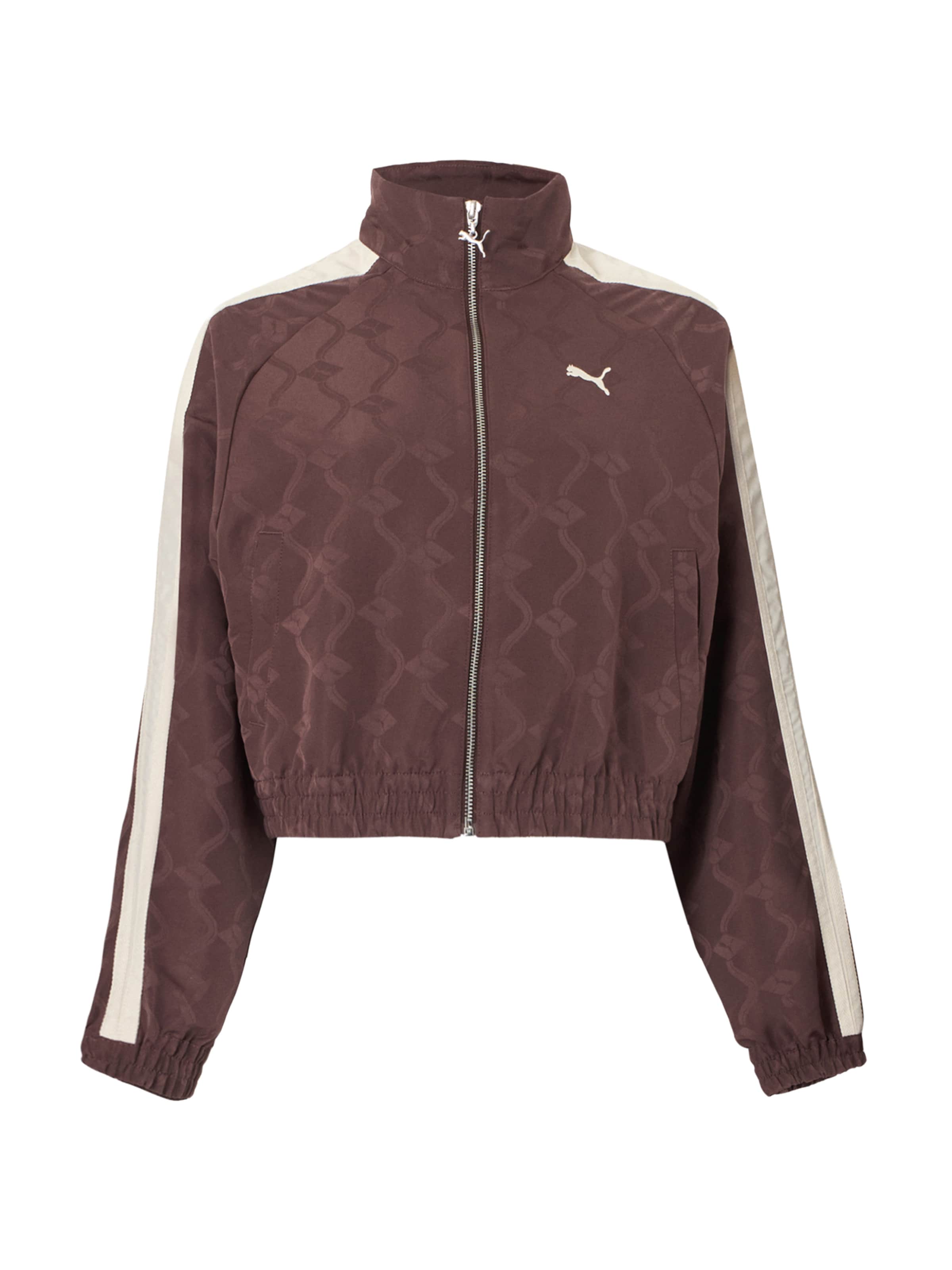 PUMA Αθλητικό μπουφάν 'T7' σε καφέ: μπροστά