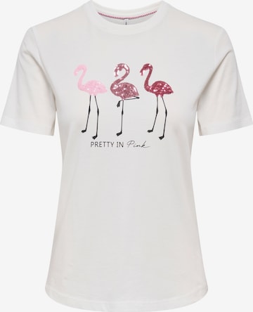 balts ONLY T-Krekls 'ONLKITA': no priekšpuses