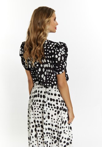 Camicia da donna di faina in nero