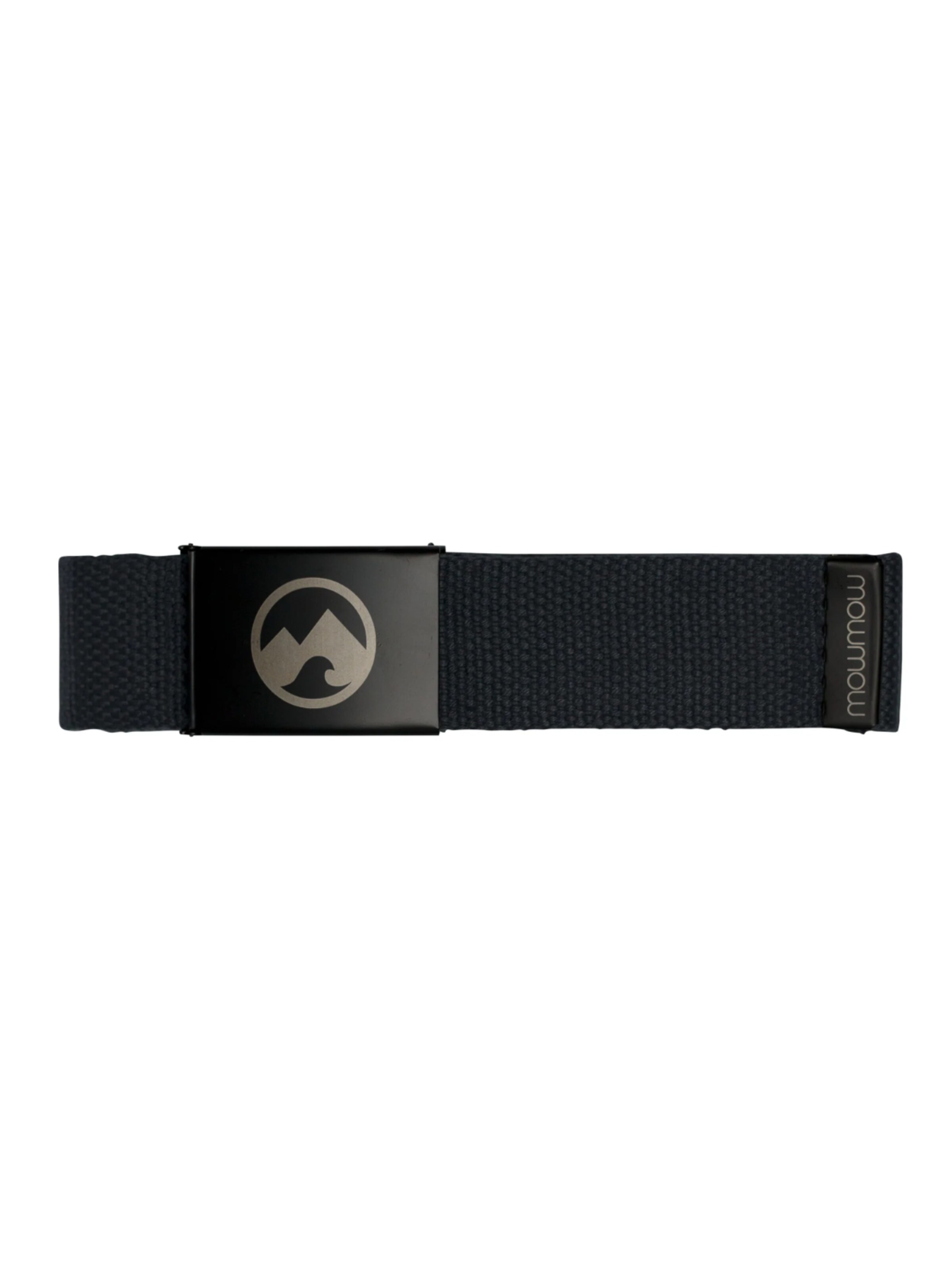 Mowmow Sportriem 'MowMow Belt - Canvas - Aluminum Buckle - 125 cm - Men - Women - Black' in Zwart