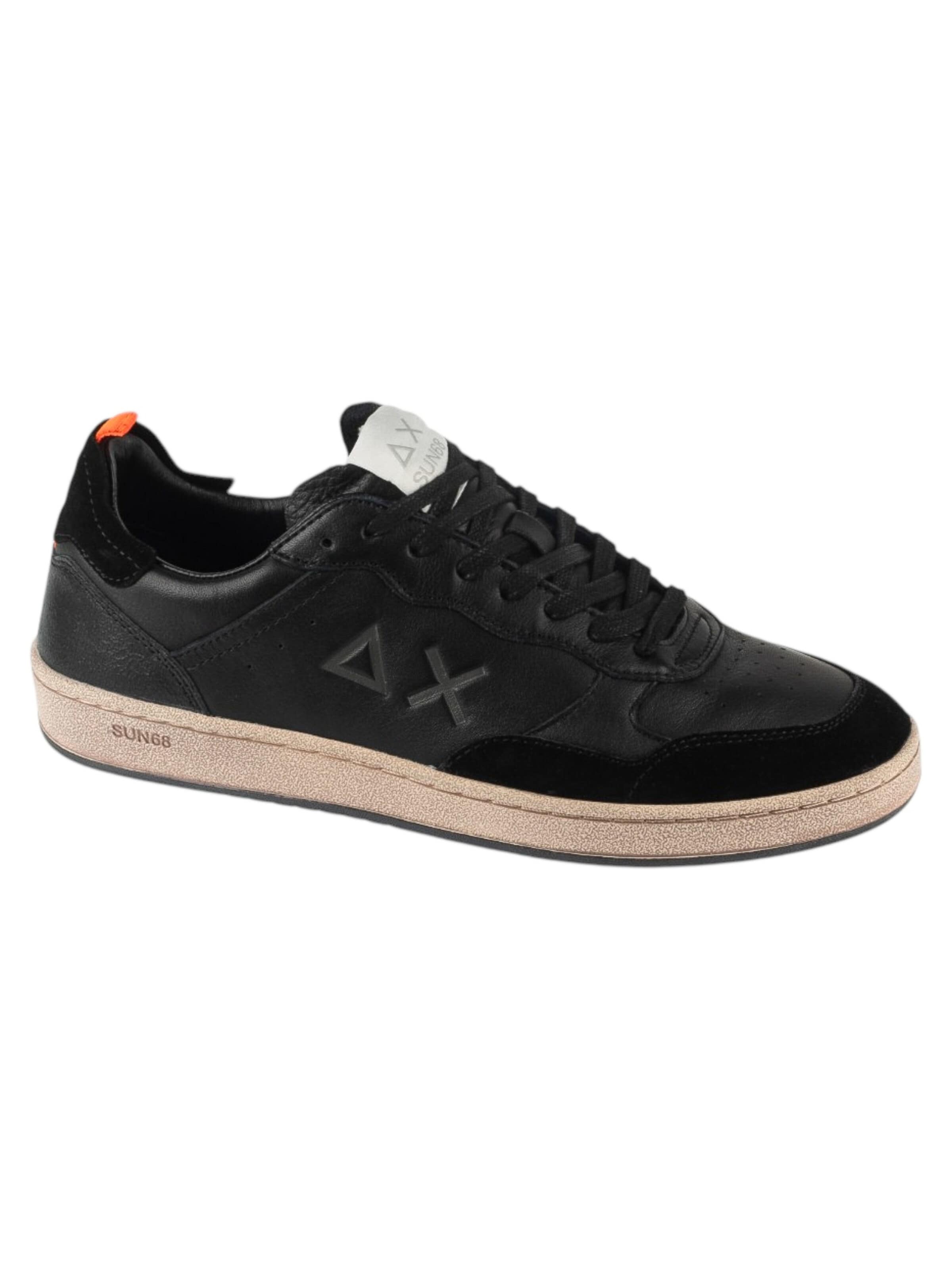 SUN68 Sneakers laag 'Urban Basket' in Zwart: voorkant
