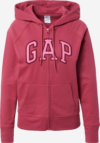 GAP Zip-Up Hoodie in Red: front