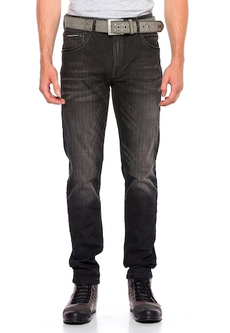 CIPO & BAXX Skinny Jeans in Black: front