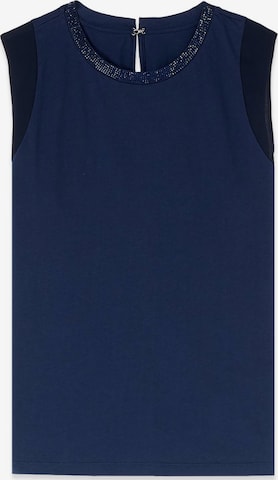 Top di oltre in blu: frontale