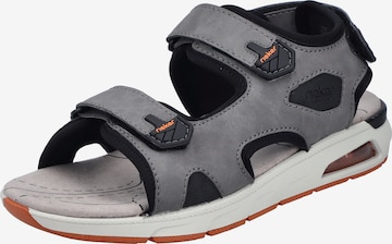 Rieker Hiking Sandals in Grey: front