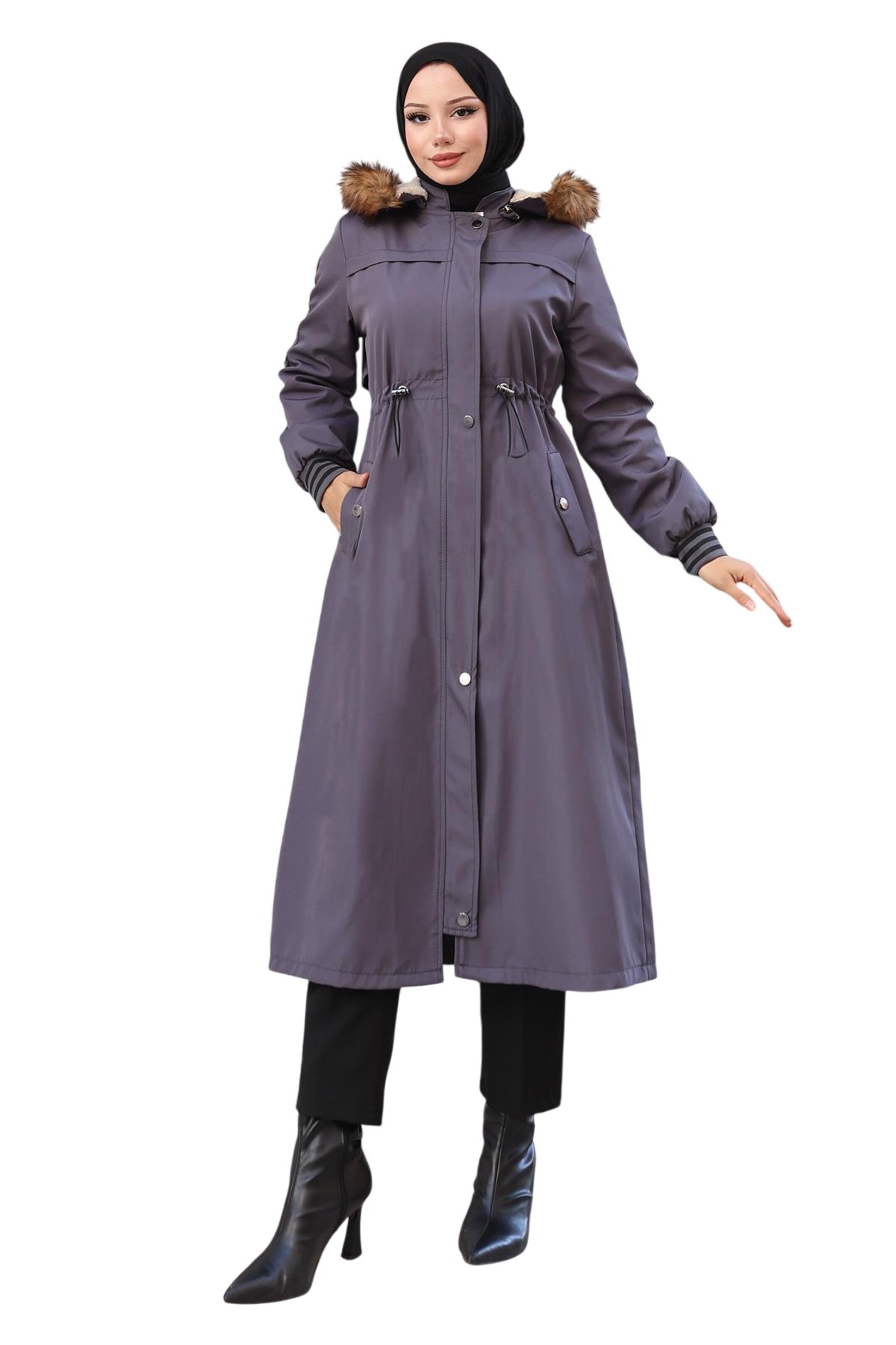 MODAMIHRAM Parka in Grau: Vorderseite