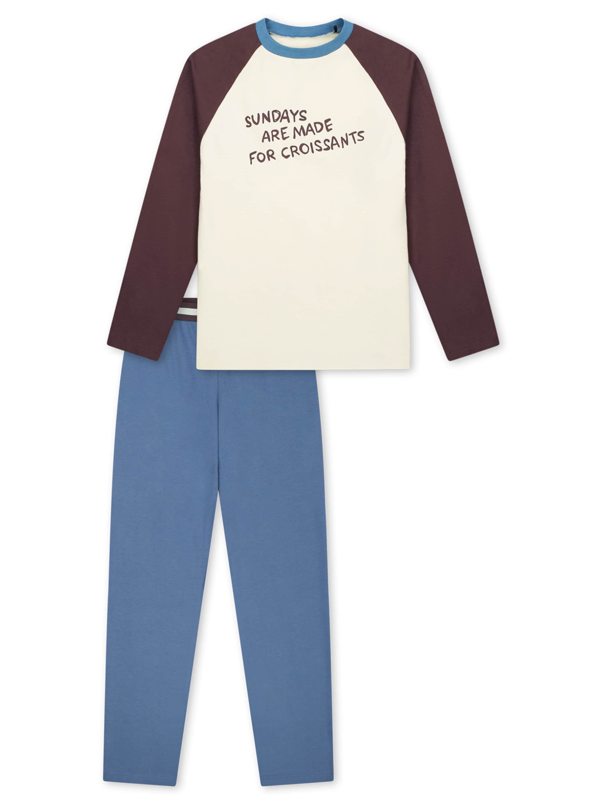 Pyjama ' Nightwear ' SCHIESSER en bleu : devant