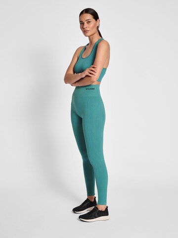 Hummel Skinny Sportbroek in Blauw