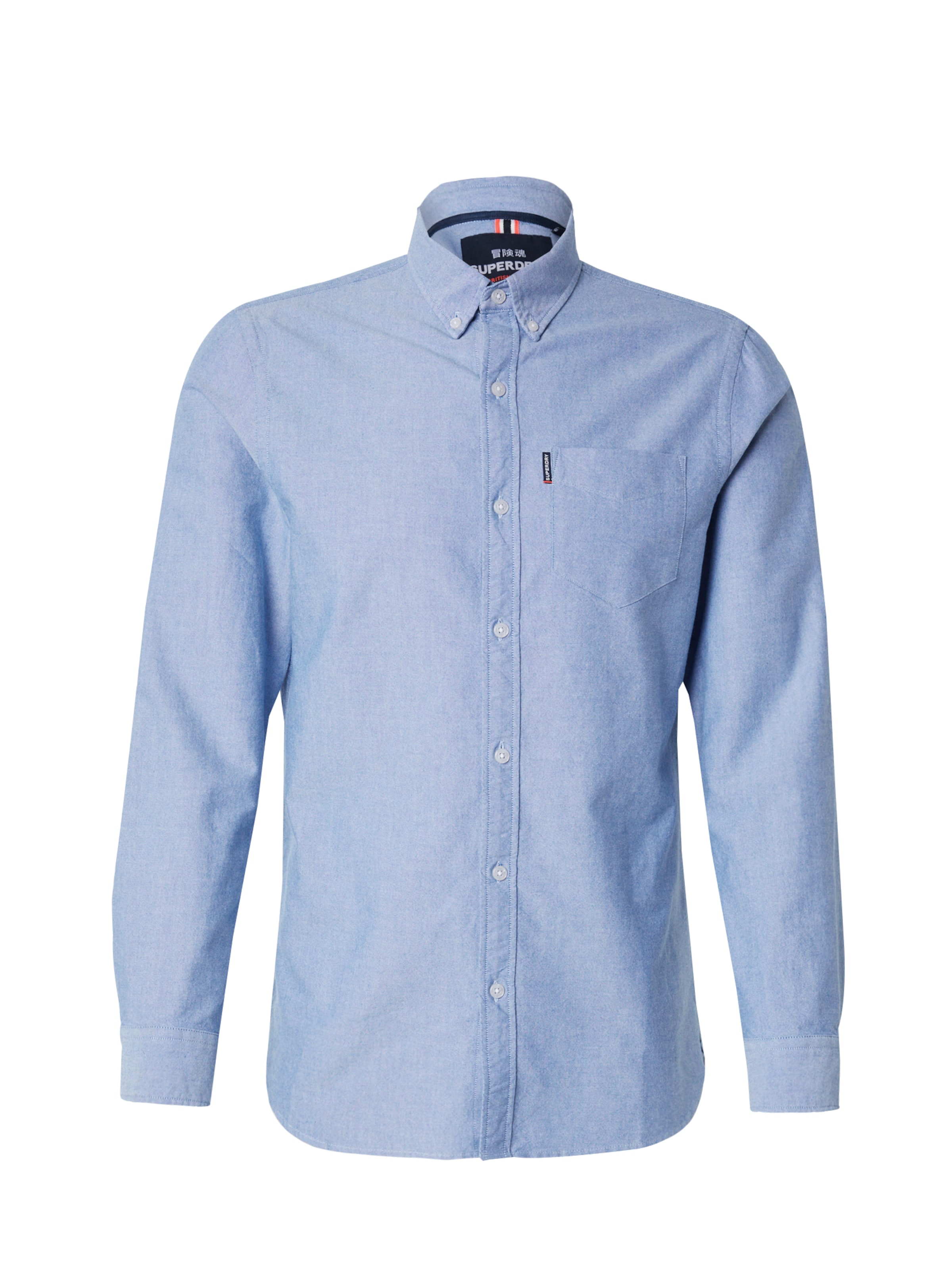 Superdry & Co Πουκάμισο 'ESSENTIALS' σε μπλε: μπροστά