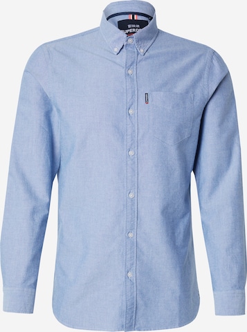 Superdry & Co Hemd 'ESSENTIALS' in Blau: Vorderseite