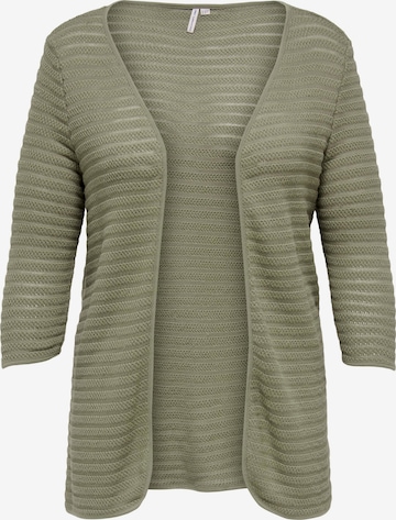 ONLY Carmakoma Knit Cardigan 'Group' in Green: front