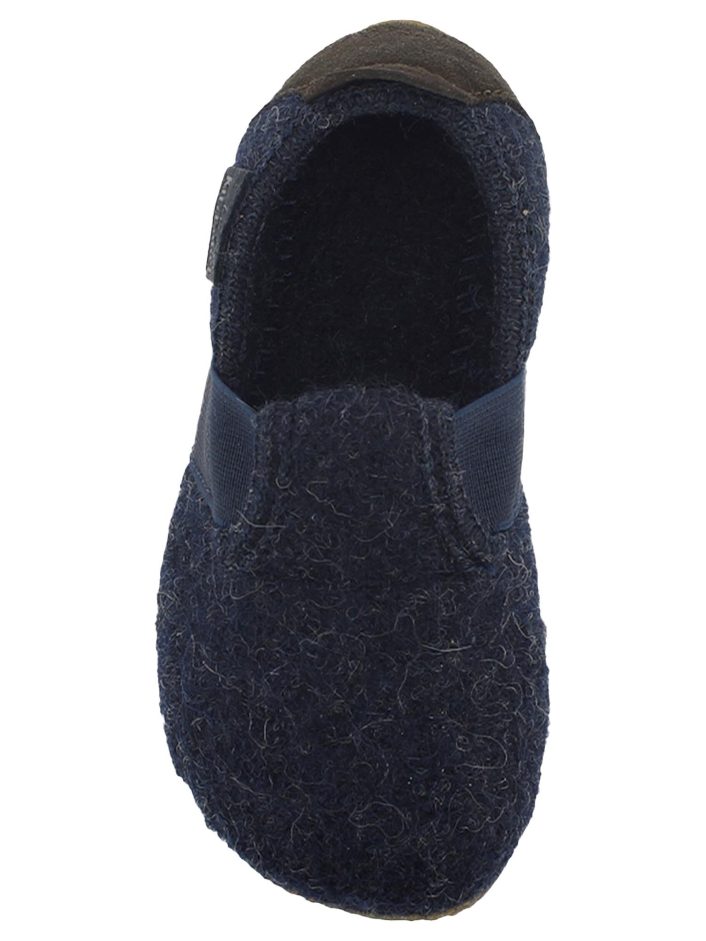 Living Kitzbühel Huisschoenen 'T-Modell Schurwolle' in Blauw