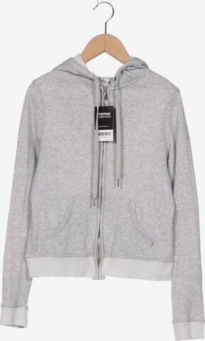 hessnatur Sweatshirt & Zip-Up Hoodie in XS in Grey: front